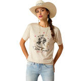 ARIAT THRILLS N SPILLS WOMENS SHORT SLEEVED TEE - OATMEAL HEATHER [SZ:XS]