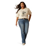 ARIAT THRILLS N SPILLS WOMENS SHORT SLEEVED TEE - OATMEAL HEATHER [SZ:XS]