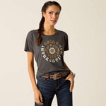 ARIAT SOL CIRCLE SHORT SLEEVE TEE - CHARCOAL HEATHER [SZ:XS]