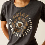 ARIAT SOL CIRCLE SHORT SLEEVE TEE - CHARCOAL HEATHER [SZ:XS]