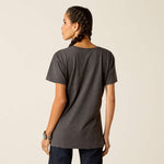 ARIAT SOL CIRCLE SHORT SLEEVE TEE - CHARCOAL HEATHER [SZ:XS]