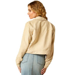 ARIAT RODEO WOMENS CROPPED JACKET - OYSTER GREY [SZ:XS]