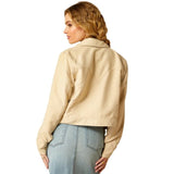 ARIAT RODEO WOMENS CROPPED JACKET - OYSTER GREY [SZ:XS]