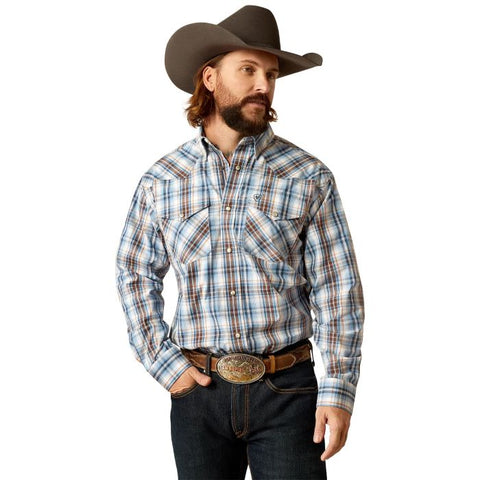 ARIAT RYLAND MENS PRO SERIES SNAP LONG SLEEVE SHIRT - BLUE [SZ:S]