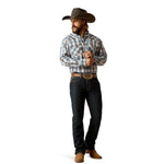 ARIAT RYLAND MENS PRO SERIES SNAP LONG SLEEVE SHIRT - BLUE [SZ:S]