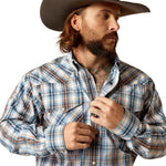 ARIAT RYLAND MENS PRO SERIES SNAP LONG SLEEVE SHIRT - BLUE [SZ:S]