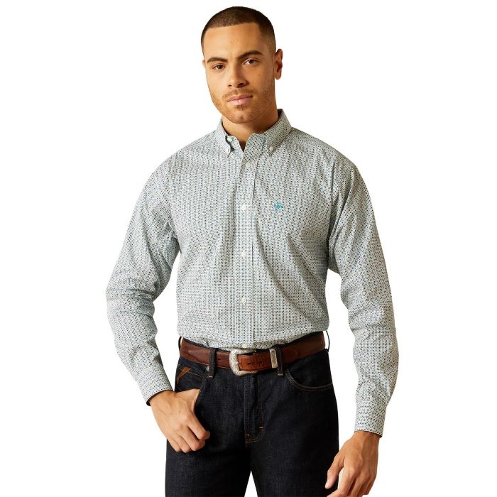 ARIAT GAGE WRINKLE FREE LONG SLEEVE SHIRT - WHITE [SZ:M]