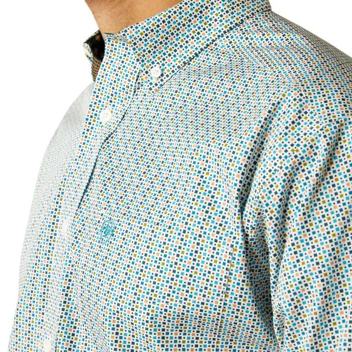 ARIAT GAGE WRINKLE FREE LONG SLEEVE SHIRT - WHITE [SZ:M]