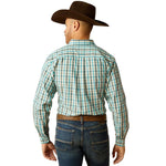 ARIAT GORDIE MENS WRINKLEFREE FITTED LONG SLEEVE SHIRT - TEAL [SZ:XS]