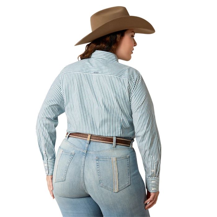ARIAT KIRBY WOMENS LONG SLEEVE WRINKLEFREE SHIRT - CAPRI STRIPE [SZ:XS]