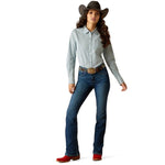 ARIAT KIRBY WOMENS LONG SLEEVE WRINKLEFREE SHIRT - CAPRI STRIPE [SZ:XS]