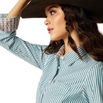ARIAT KIRBY WOMENS LONG SLEEVE WRINKLEFREE SHIRT - CAPRI STRIPE [SZ:XS]