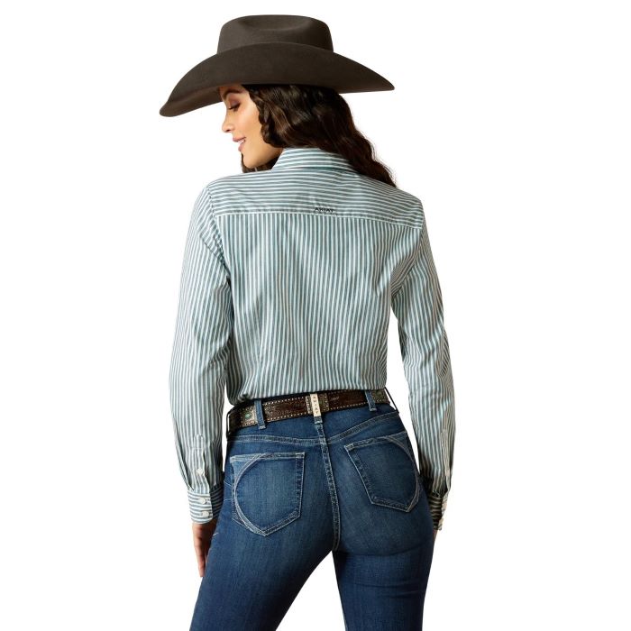 ARIAT KIRBY WOMENS LONG SLEEVE WRINKLEFREE SHIRT - CAPRI STRIPE [SZ:XS]
