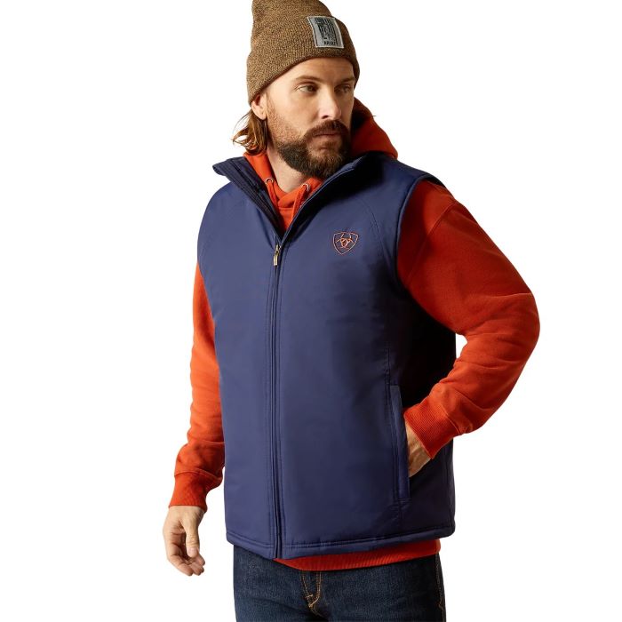 ARIAT TEAM LOGO MENS INSULATED VEST - MEDIEVAL BLUE [SZ:M]