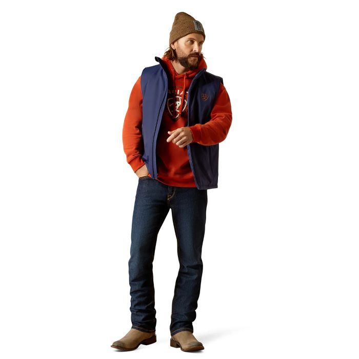 ARIAT TEAM LOGO MENS INSULATED VEST - MEDIEVAL BLUE [SZ:M]