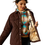 ARIAT WOMENS GRIZZLY QUILTED BARN JACKET - MOLE [SZ:XS]