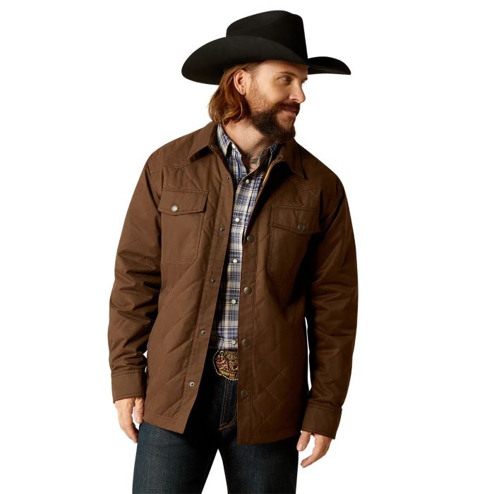 ARIAT GRIZZLY MENS SHIRT JACKET - DEMITASSE [SZ:S]