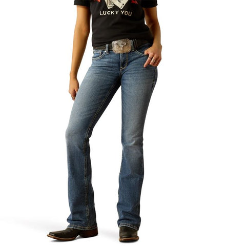 ARIAT BRITTANY WOMENS PERFECT RISE BOOT CUT JEANS - INDIANA [SZ:26.0R]