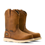 ARIAT WEDGE REBAR PULL-ON H2O COMP TOE WORKBOOT - DISTRESSED BROWN [SZ:9.0EE]