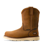 ARIAT WEDGE REBAR PULL-ON H2O COMP TOE WORKBOOT - DISTRESSED BROWN [SZ:9.0EE]