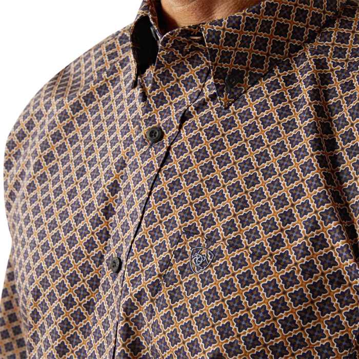 ARIAT CRAWFORD MENS LONG SLEEVE SHIRT - NAVY [SZ:M]