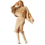 ARIAT SUNSET CHIC SWEATER PONCHO - OATMEAL/TANNIN [SZ:XS]