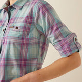 Ariat Womens Rebar Durastretch Longsleeve Workshirt - Aquatic [sz:xs]