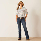 Ariat Womens Venttek Long Sleeve Shirt - Multi Stitch Stripe [sz:xs]