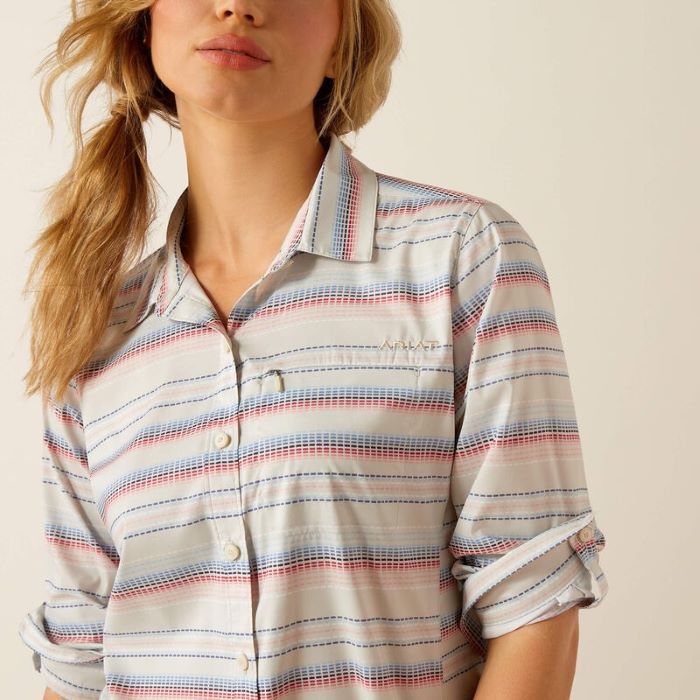 Ariat Womens Venttek Long Sleeve Shirt - Multi Stitch Stripe [sz:xs]