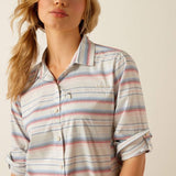 Ariat Womens Venttek Long Sleeve Shirt - Multi Stitch Stripe [sz:xs]