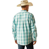 Ariat Justice Mens Pro Series Classic Fit Long Sleeve Shirt - Teal [sz:m]