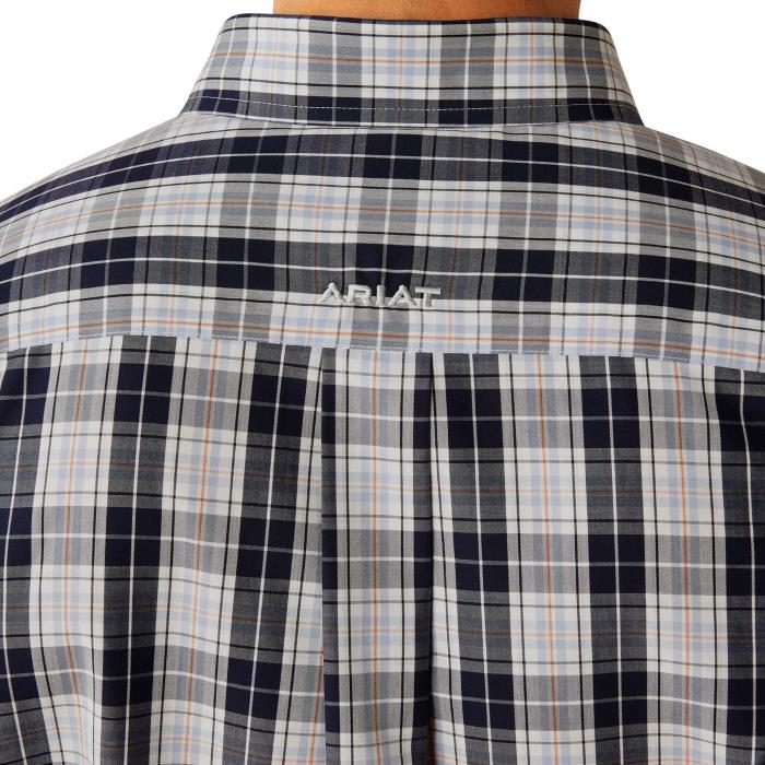 Ariat Mens Ocean Wrinkle Free Long Sleeve Shirt - Dark Blue [sz:m]