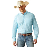 Ariat Slub Mens Solid Long Sleeve Shirt - Light Blue [sz:l]