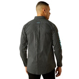 Ariat Team Abel Fitted Long Sleeve Shirt - Black/blue [sz:m]