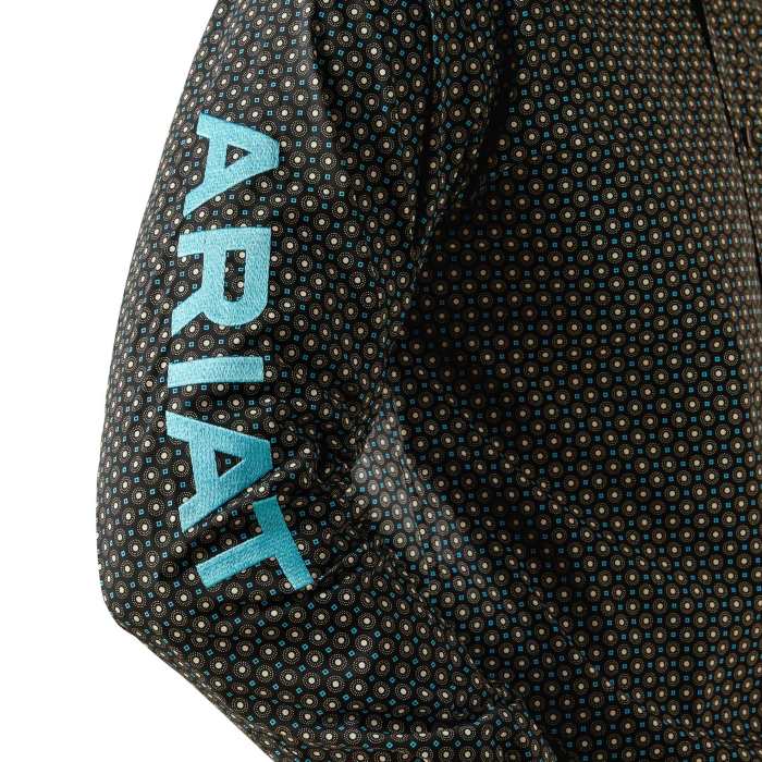 Ariat Team Abel Fitted Long Sleeve Shirt - Black/blue [sz:m]