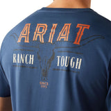 Ariat Ranch Tough Mens Short Sleeve Tee - Space Blue [sz:s]