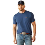 Ariat Ranch Tough Mens Short Sleeve Tee - Space Blue [sz:s]