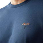 Ariat Ranch Tough Mens Short Sleeve Tee - Space Blue [sz:s]