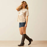 Ariat More Cowboys Womens Tee - White Pepper [sz:xs]