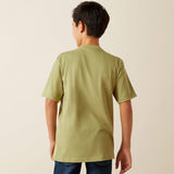 Ariat Oh Chute Boy Short Sleeved Tee - Tent Green [sz:xs]