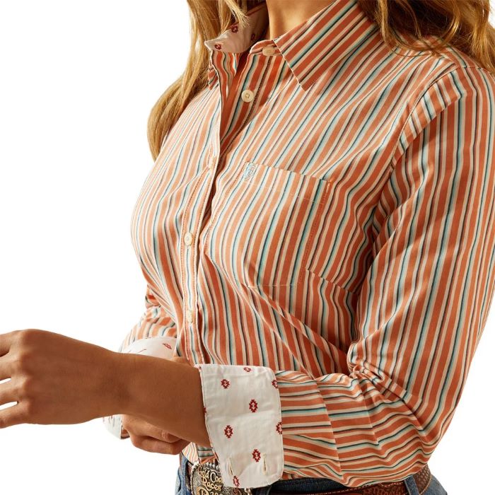 Ariat Kirby Pro Womens Long Sleeve Shirt - Malia Stripe [sz:s]