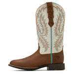 ARIAT WOMENS ROUND UP W TOE STRETCHFIT - SANDSTORM/DISTRESSED IVORY [SZ:8.0]