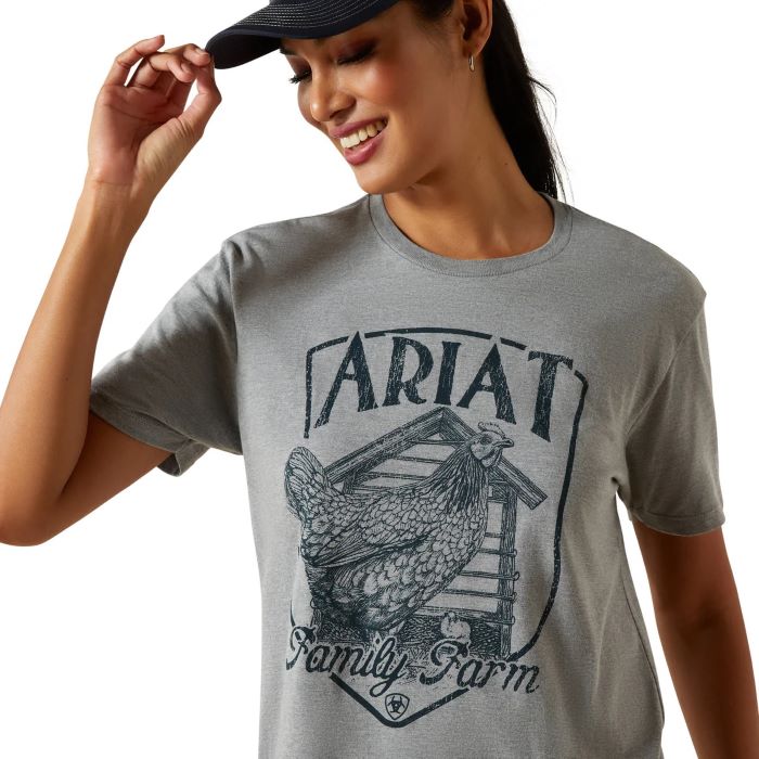 Ariat Family Farm Womens Short Sleeve Tee - Ice Berg [sz:xs]