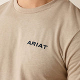 Ariat Sandstone Shield Mens Short Sleeve Tee - Brindle Heather [sz:m]
