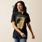 Ariat Boot Cloche Womens Short Sleeve Tee - Vintage Black [sz:xs]