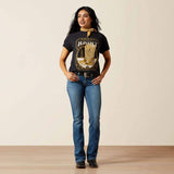 Ariat Boot Cloche Womens Short Sleeve Tee - Vintage Black [sz:xs]
