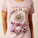 Ariat Early To Rise Womens Short Sleeve Tee - Dusty Pink [sz:xs]