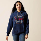 Ariat Emblem Womens Hoodie - Dress Blues [sz:xs]