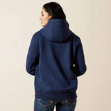 Ariat Emblem Womens Hoodie - Dress Blues [sz:xs]