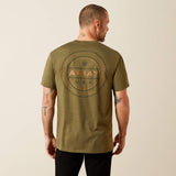 Ariat Roper Seals Mens Short Sleeved Tee - Military Heather [sz:s]